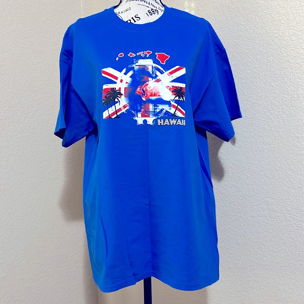 Hawaii Ultra Cotton Blue Graphic T-shirt